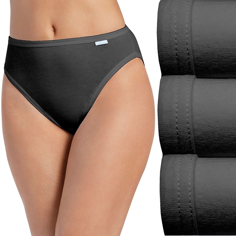 UPC 037882199850 product image for Women's Jockey Elance 3-pk. French Cut Panty Set 1487, Black | upcitemdb.com