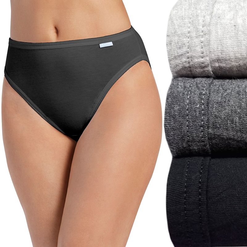 Women's Jockey® Elance 3-pk. French Cut Panty Set 1487, Gray Assortment