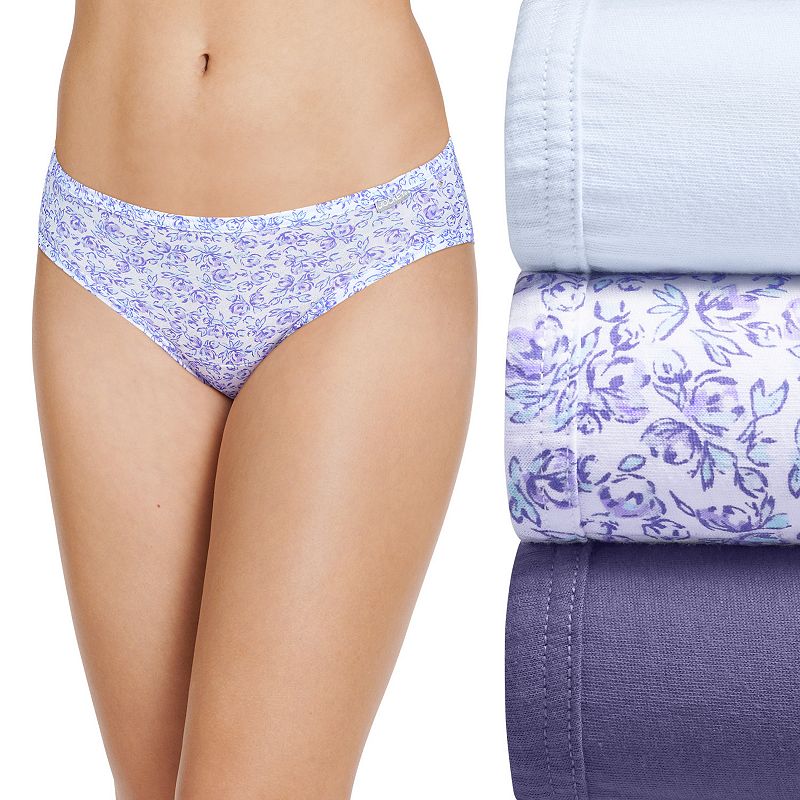 Women's Jockey® Elance 3-Pack Bikini Panty Set 1489, Size: 7, Boquet Bloom
