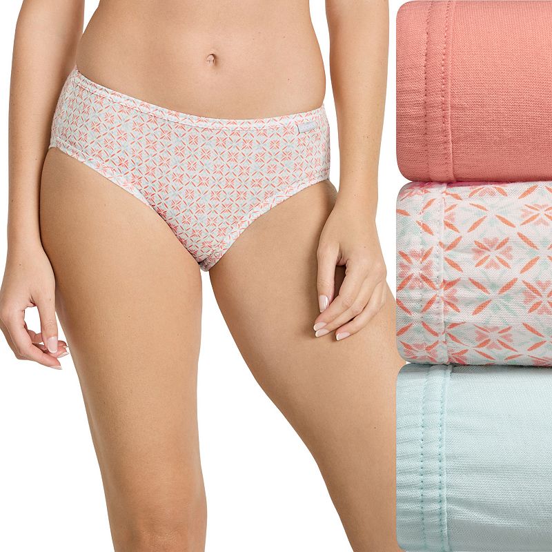 Women's Jockey® Elance 3-Pack Bikini Panty Set 1489, Size: 6, Garden Geo