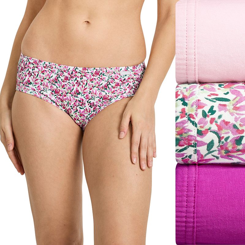 Women's Jockey® Elance 3-Pack Bikini Panty Set 1489, Size: 5, Pretty Meadow Team