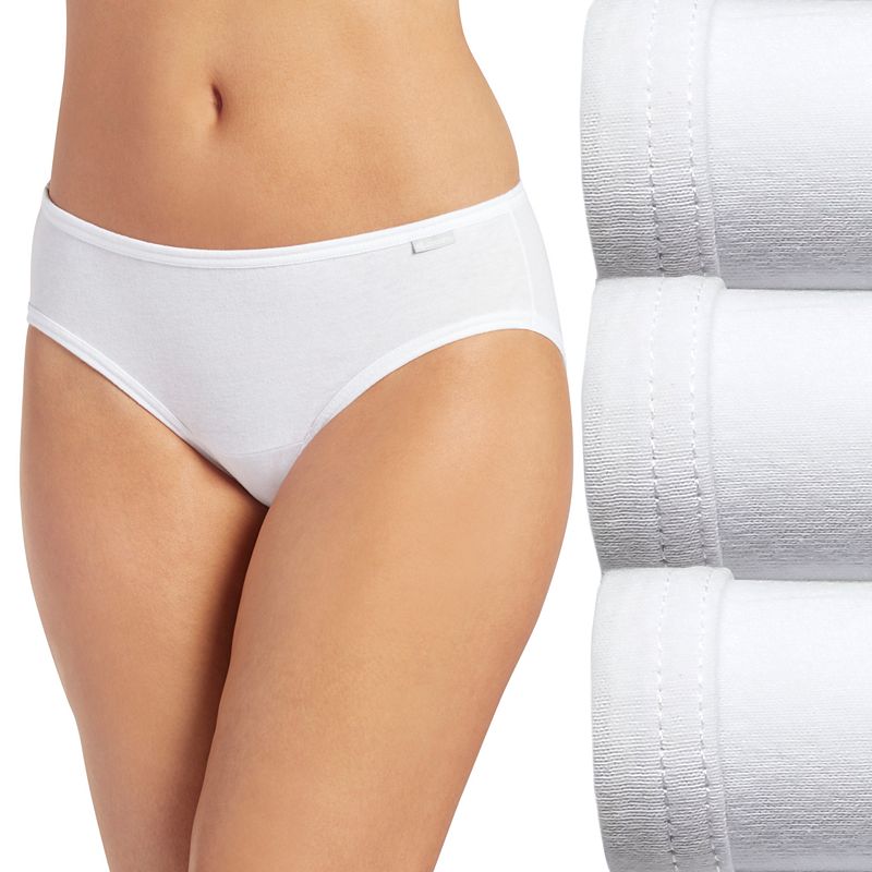 Women's Jockey® Elance 3-Pack Bikini Panty Set 1489, Size: 6, White