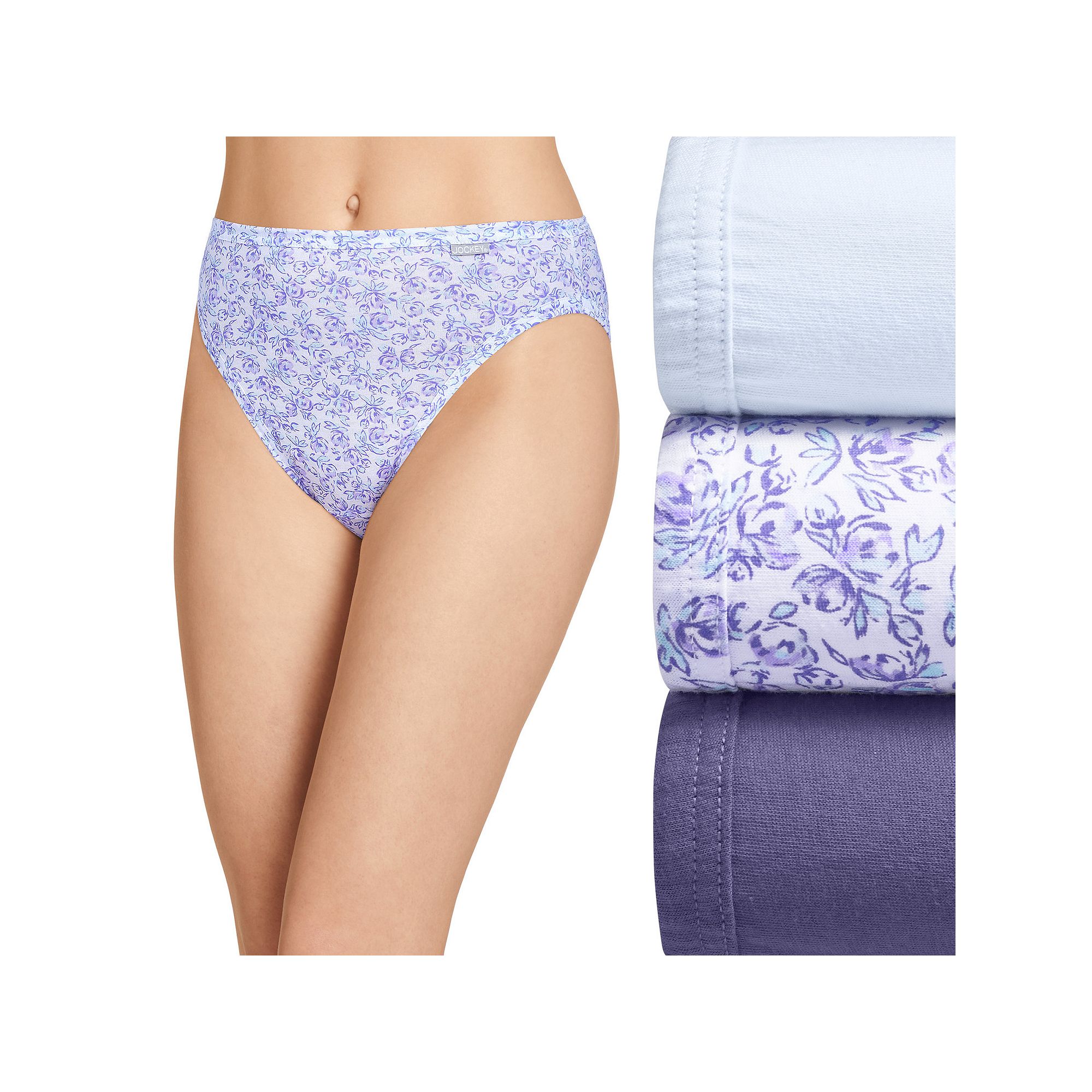 Womens Jockey® Elance 3-Pack French Cut Panty Set 1485, Boquet Blossom