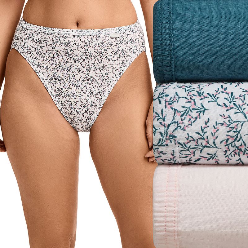 Women's Jockey® Elance 3-Pack French Cut Panty Set 1485, Size: 10, Holly Strands