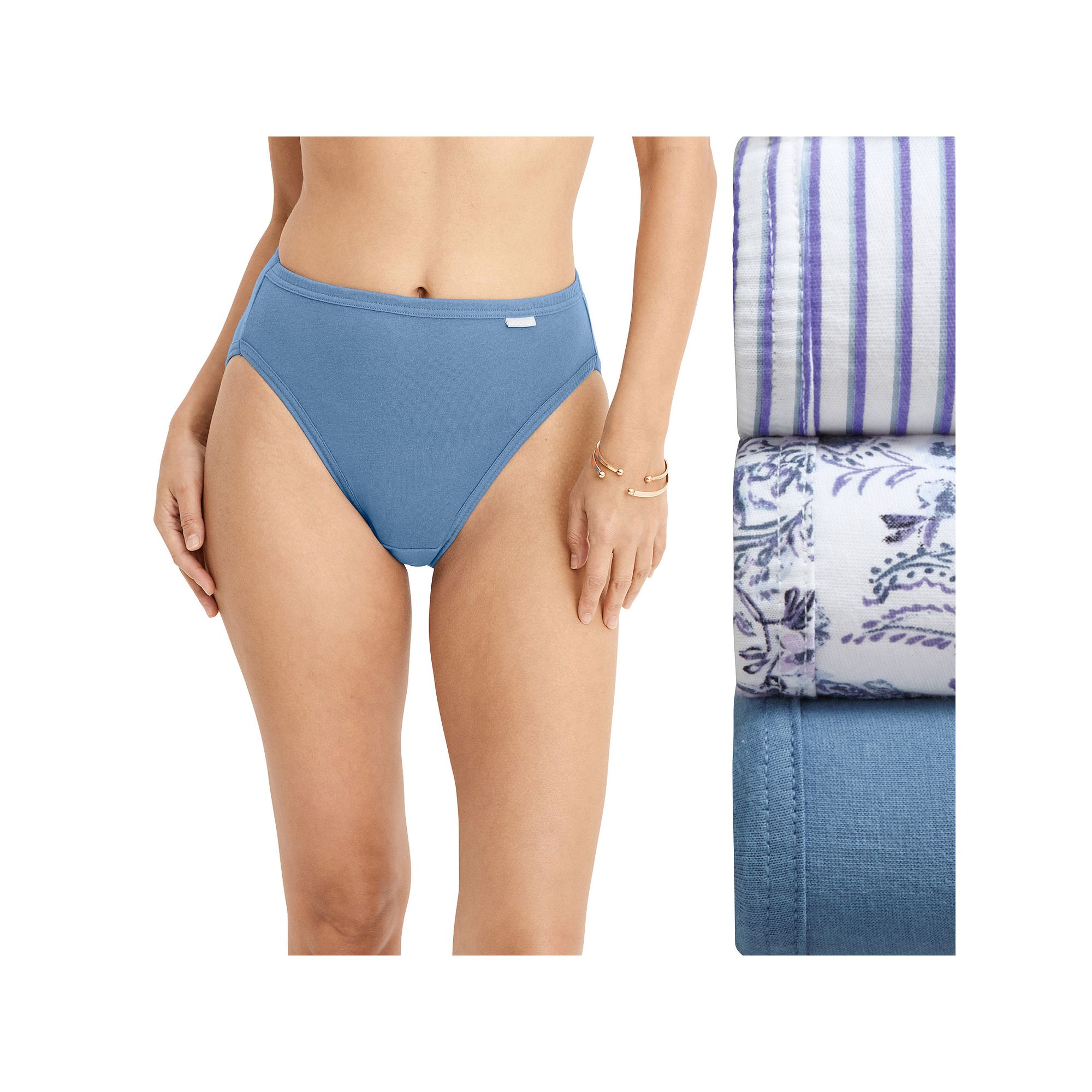 Womens Jockey® Elance 3-Pack French Cut Panty Set 1485, Montauk Stripe