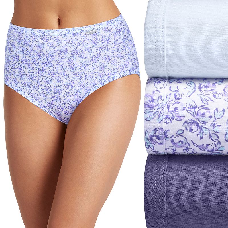 Plus Size Jockey® Elance 3-pk. Briefs Panty Set 1486, Women's, Size: 11, Boquet Blossom