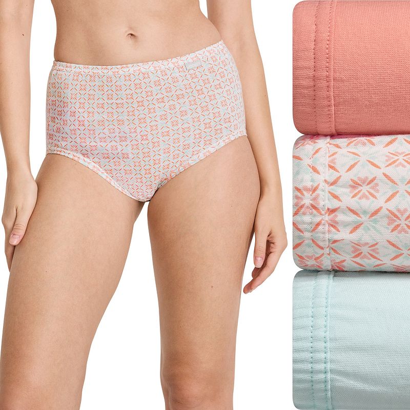 Plus Size Jockey® Elance 3-pk. Briefs Panty Set 1486, Women's, Size: 10, Garden Geo