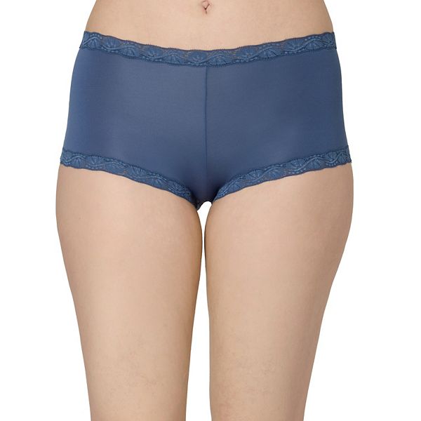 Maidenform® One Fab Fit® Microfiber Boyshort Underwear with Lace 40760 - Dungaree Blue (5)