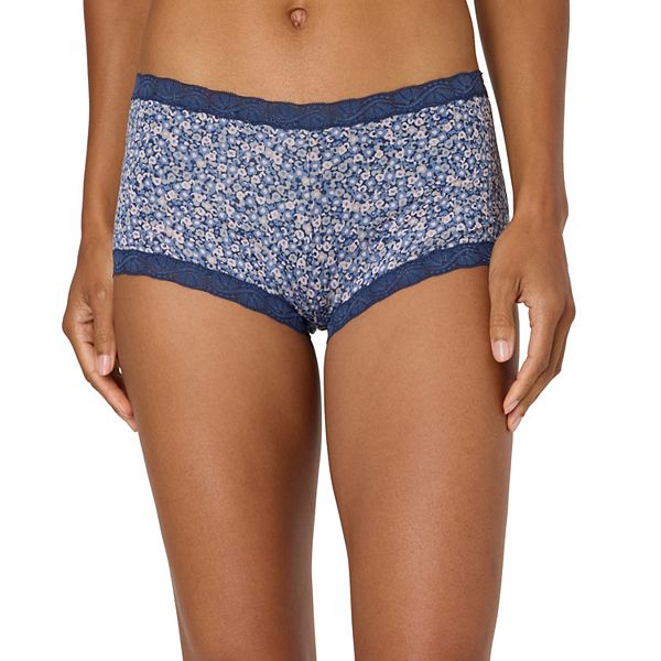 Maidenform® One Fab Fit® Microfiber Boyshort Underwear with Lace 40760 - Navy Ditsy Dot (5)