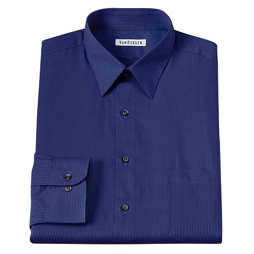 Van Heusen ClassicFit Satin Striped EasyCare PointCollar Dress Shirt