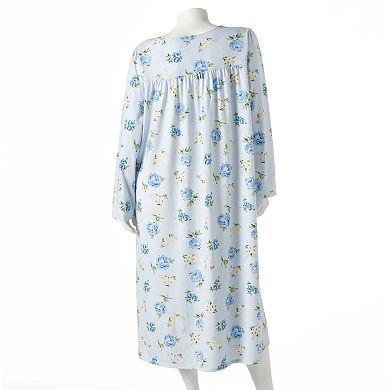 Croft & Barrow® Pajamas: Printed Knit Pintuck Nightgown - Women's Plus