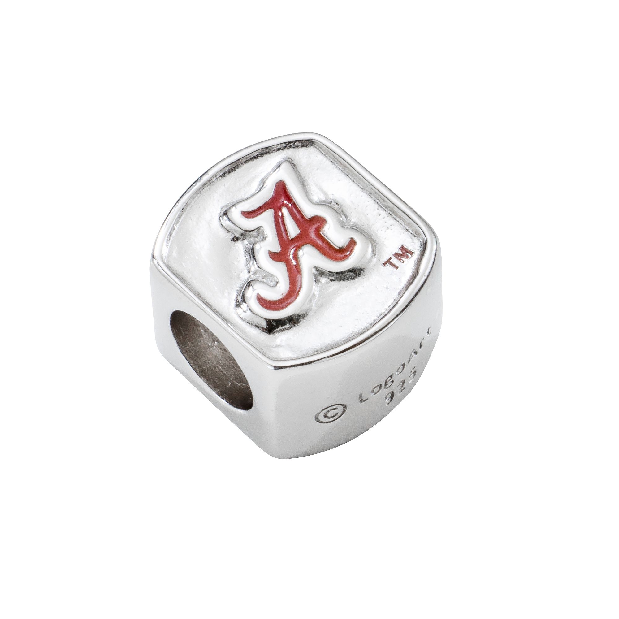 LogoArt Alabama Crimson Tide Sterling Silver Bead, Womens, Red