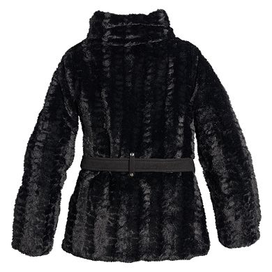 IZ Amy Byer Faux-Fur Belted Jacket - Girls 7-16