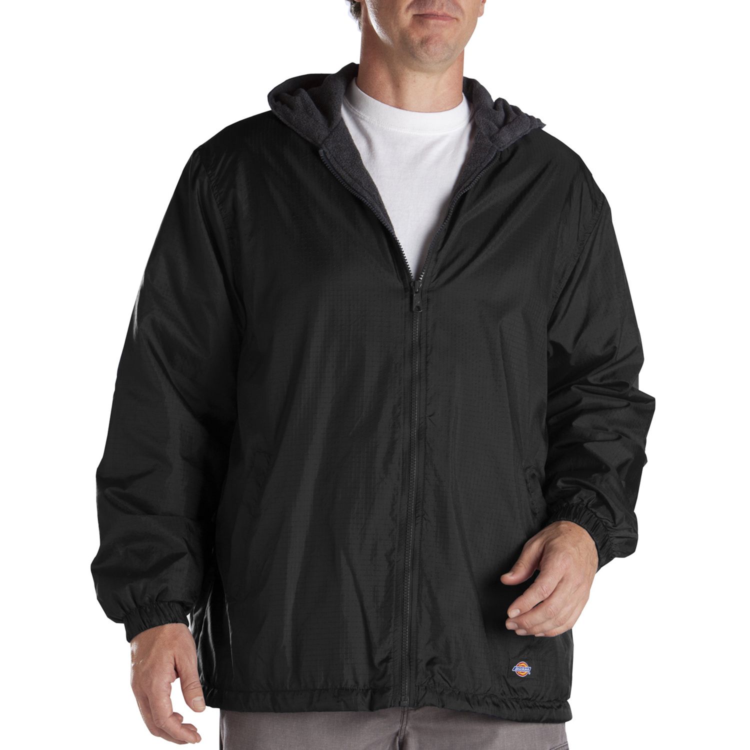 mens fleece lined hooded jacket