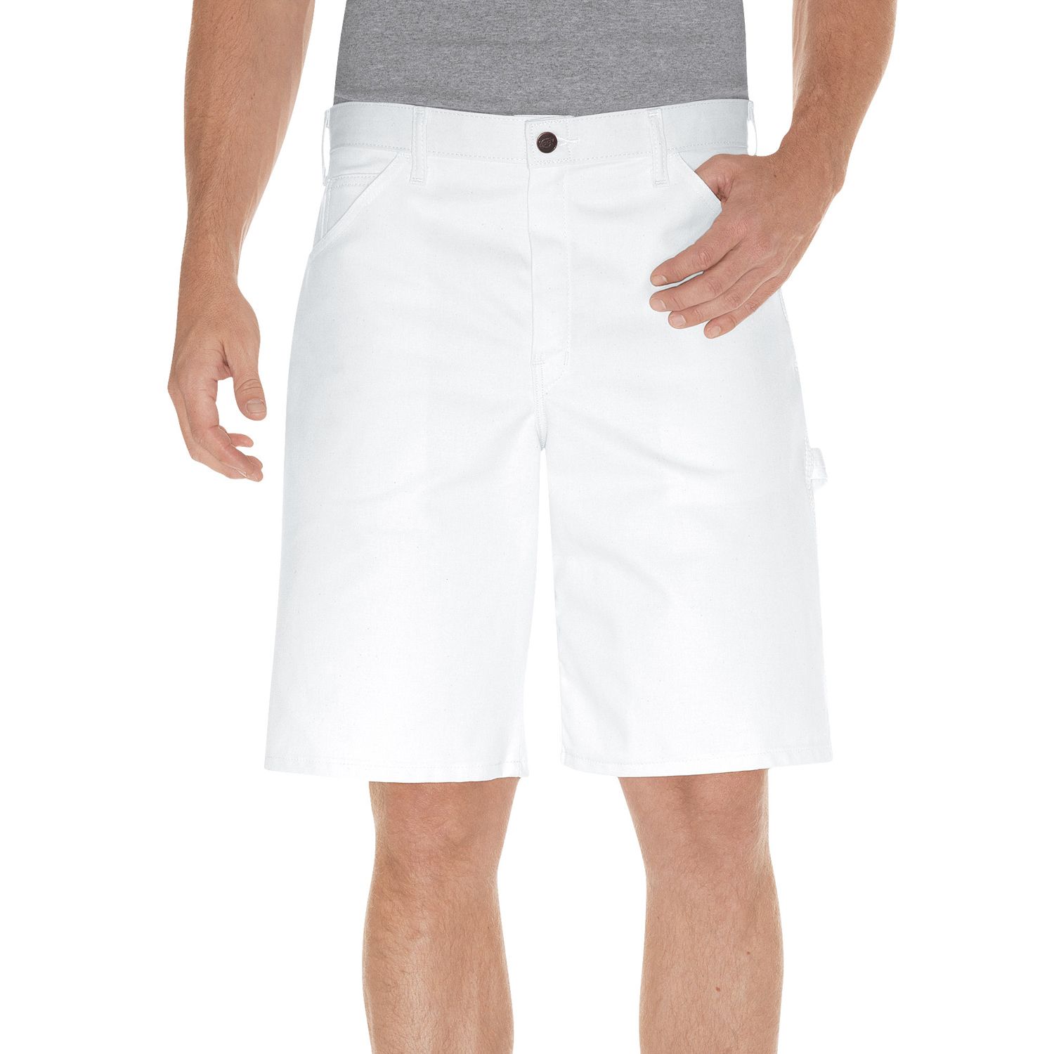 mens white painter shorts