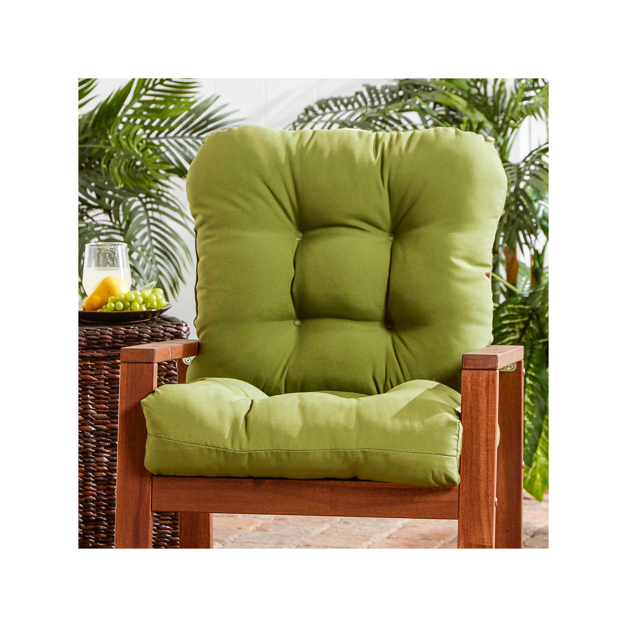 Greendale Home Fashions Seat & Back Outdoor Chair Cushion, Hunter Green