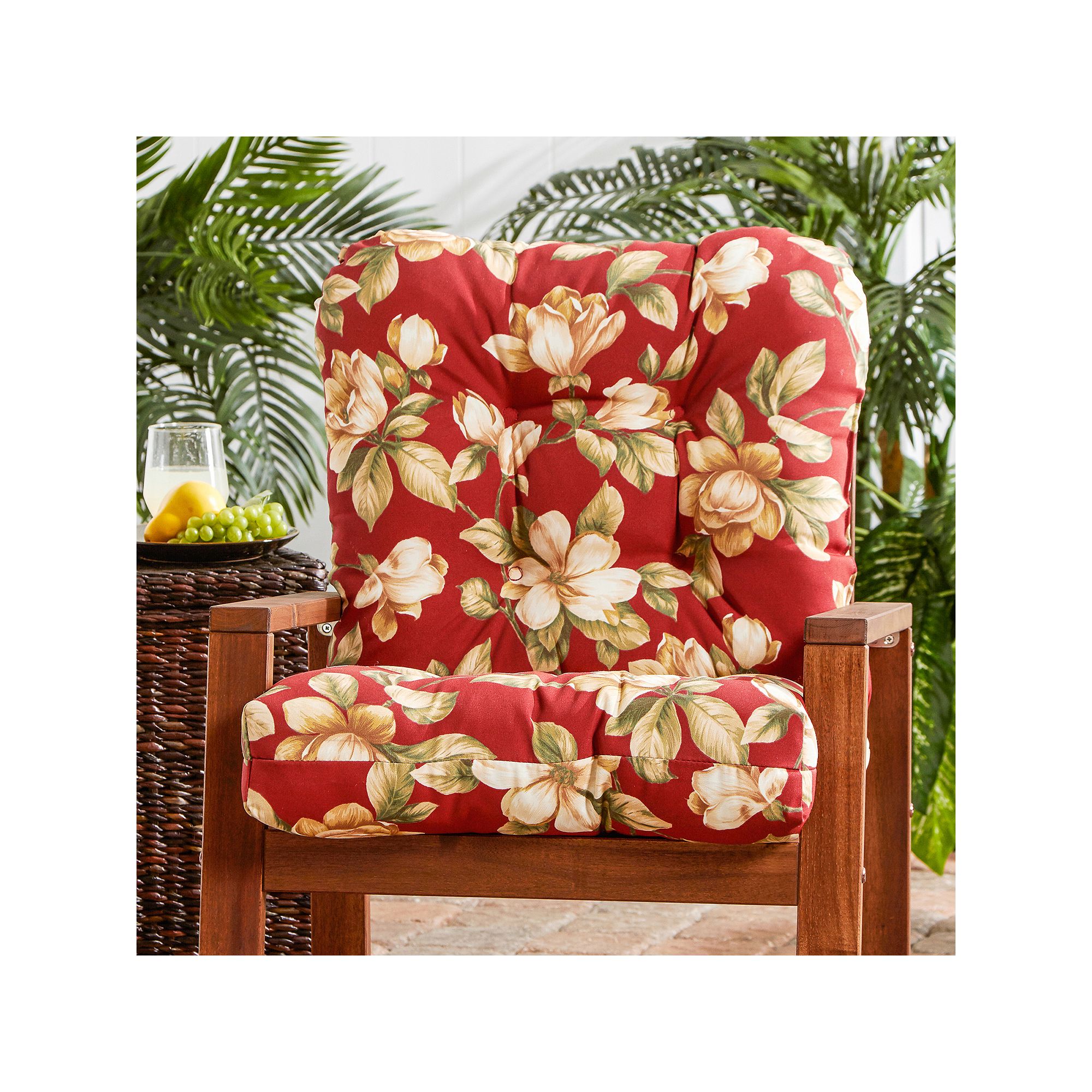 Greendale Home Fashions Seat & Back Outdoor Chair Cushion, Roma Floral