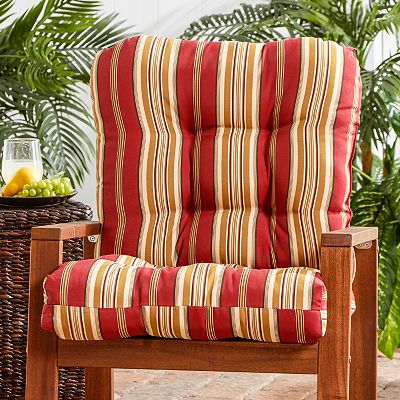 Greendale Home Fashions Roma Stripe Outdoor Seat Back Chair Cushion