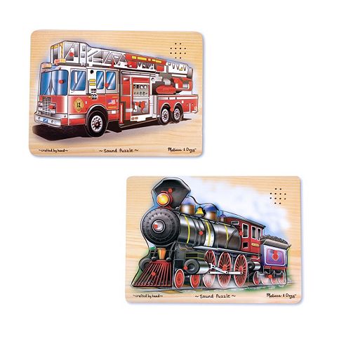 Melissa & Doug 2pk. Vehicle Sound Puzzles