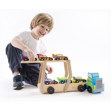 Melissa & Doug Race Car Carrier Truck