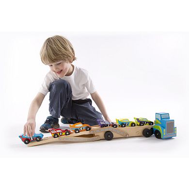 Melissa & Doug Race Car Carrier Truck 