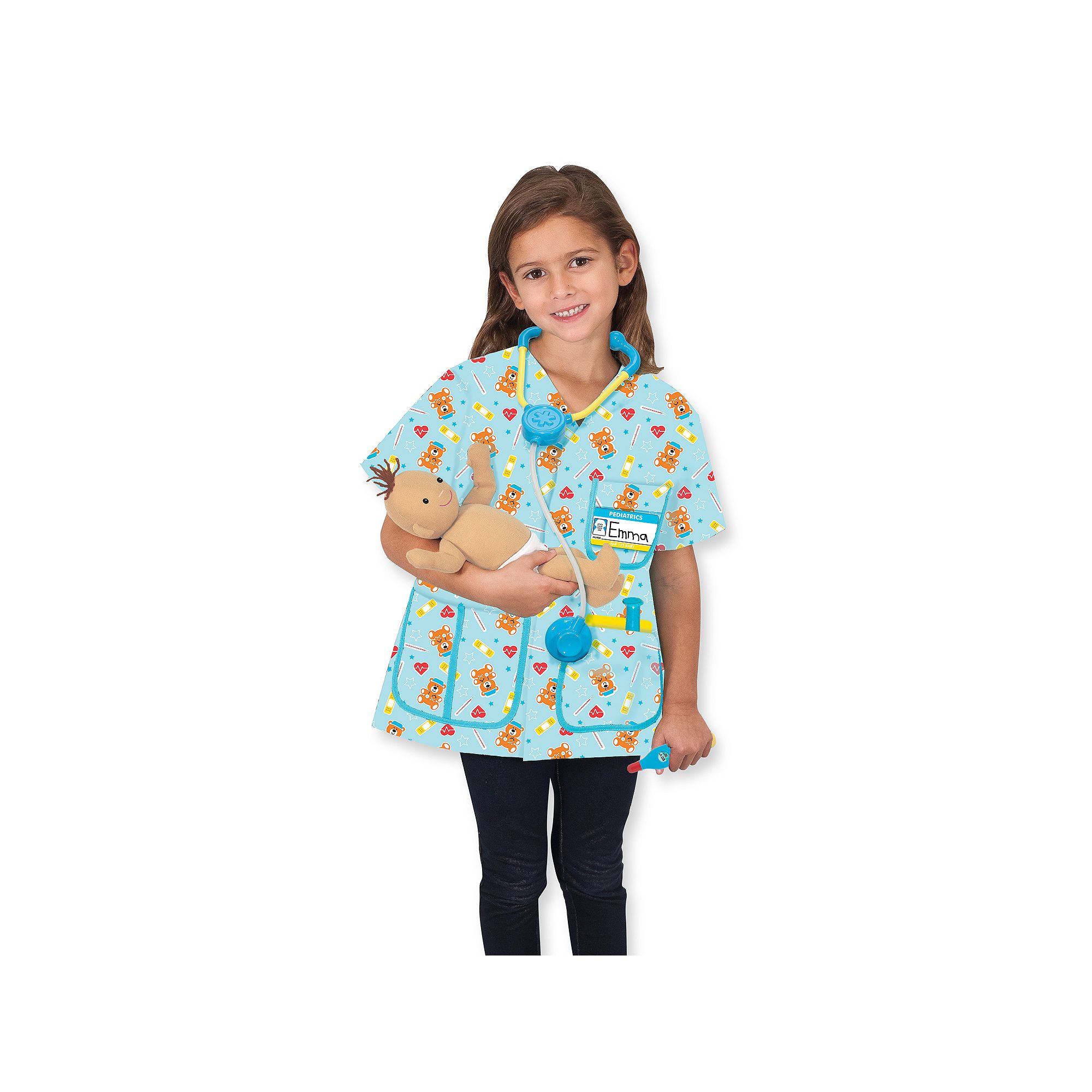 Melissa & Doug Pediatric Nurse Role Play Costume, Multicolor