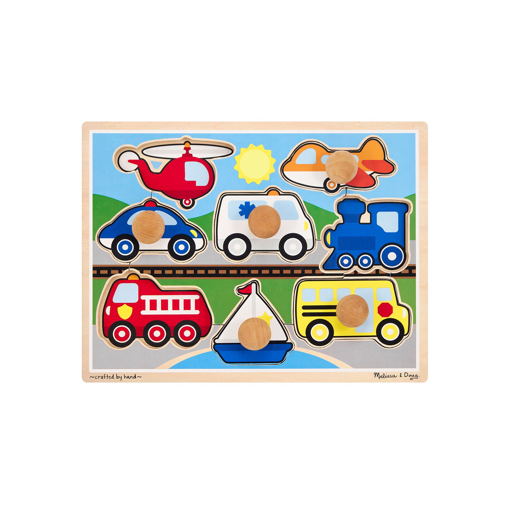Melissa & Doug Vehicles Jumbo Knob Vehicles Puzzle, Multicolor