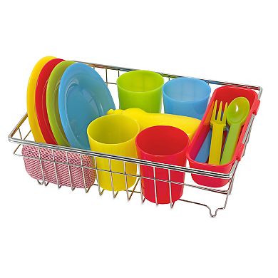 Melissa & Doug Let's Play House! Wash & Dry Dish Set