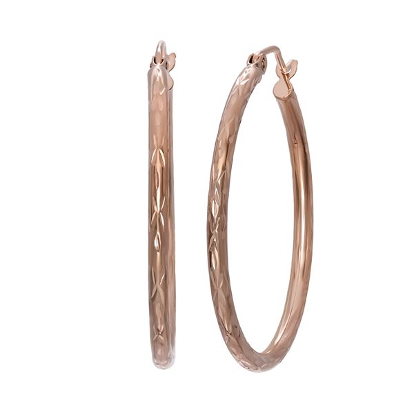 Kohls 14k gold hoop on sale earrings