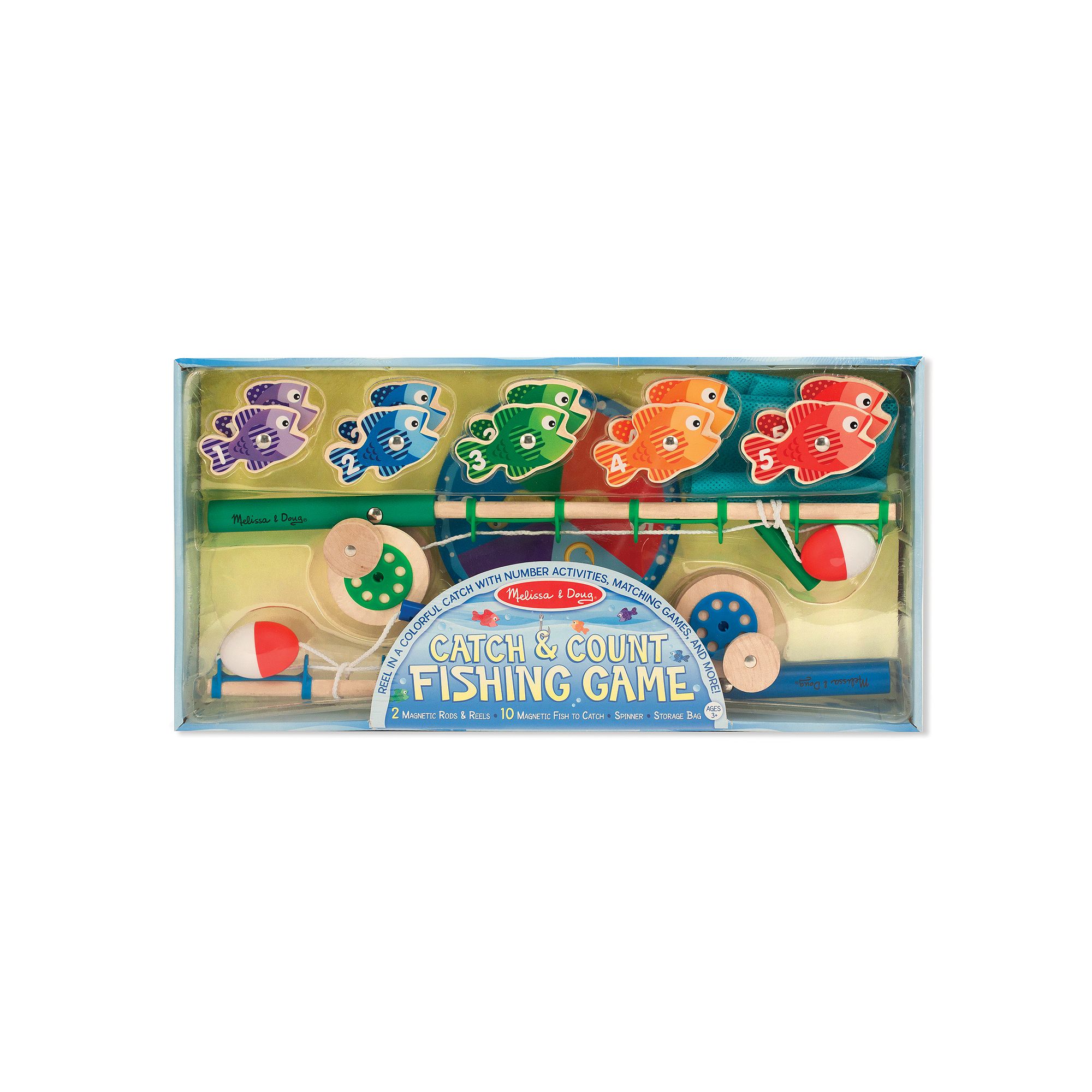 Melissa & Doug Catch & Count Magnetic Fishing Game, Multicolor