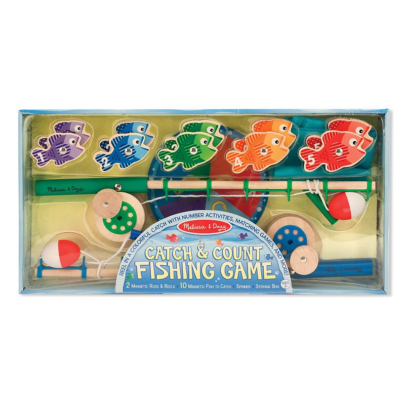 Melissa & Doug Catch & Count Magnetic Fishing Game, Multicolor