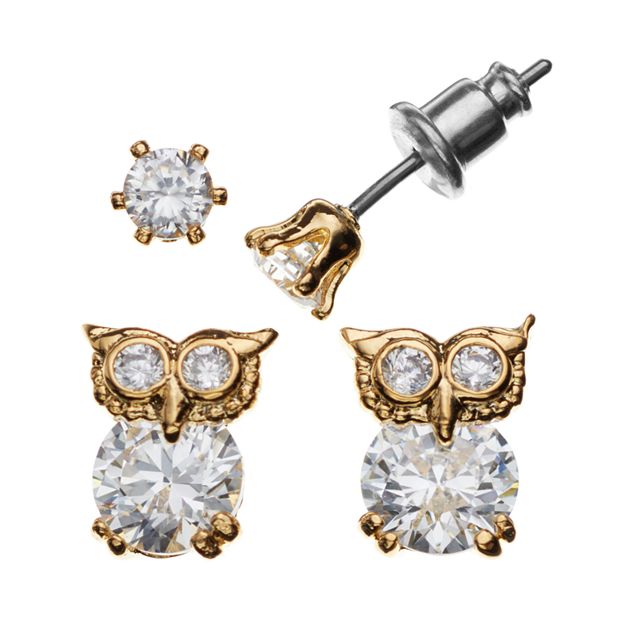 Owl deals earrings kohls