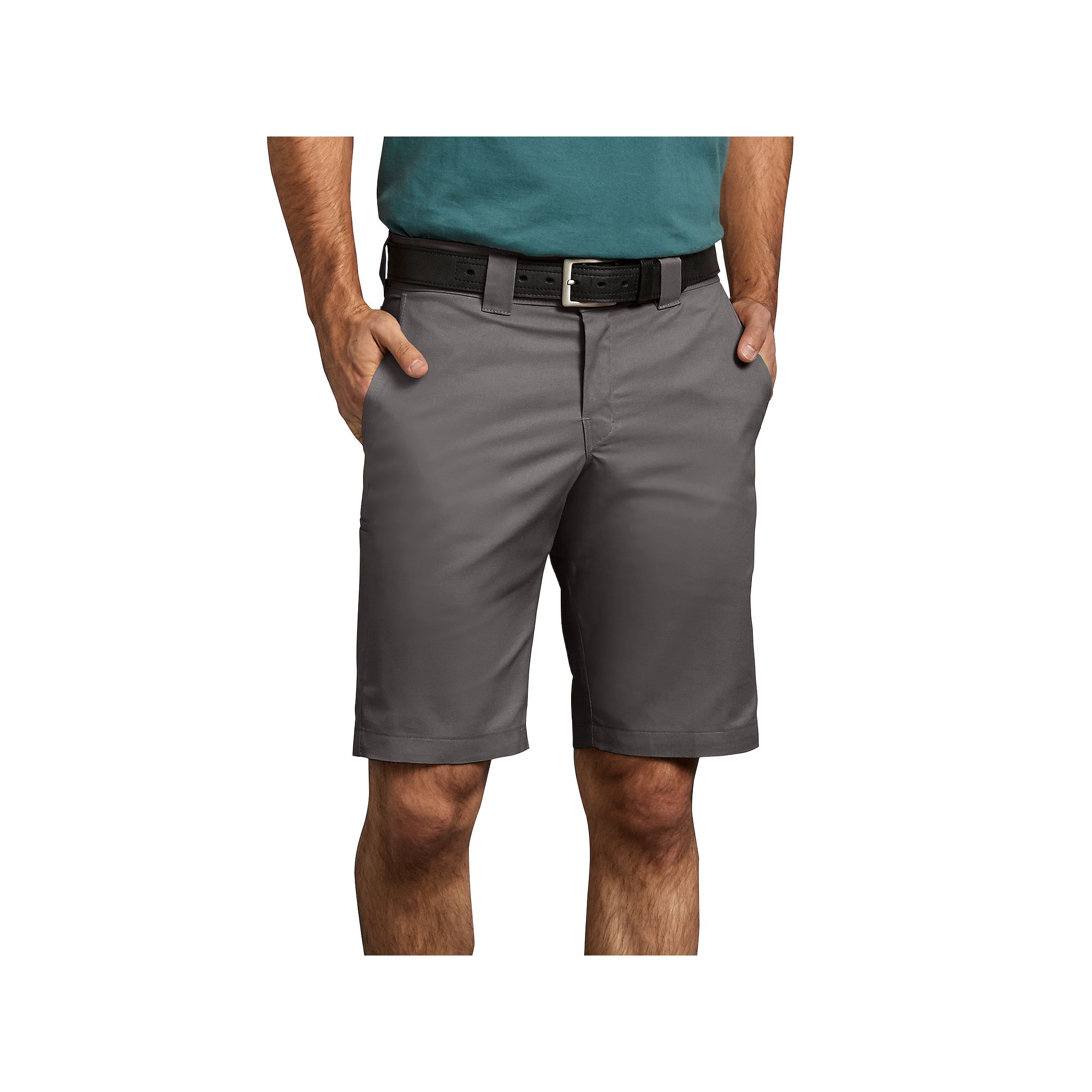 Mens Dickies Slim-Fit Flat-Front Work Shorts, Size: 36, Grey Gray