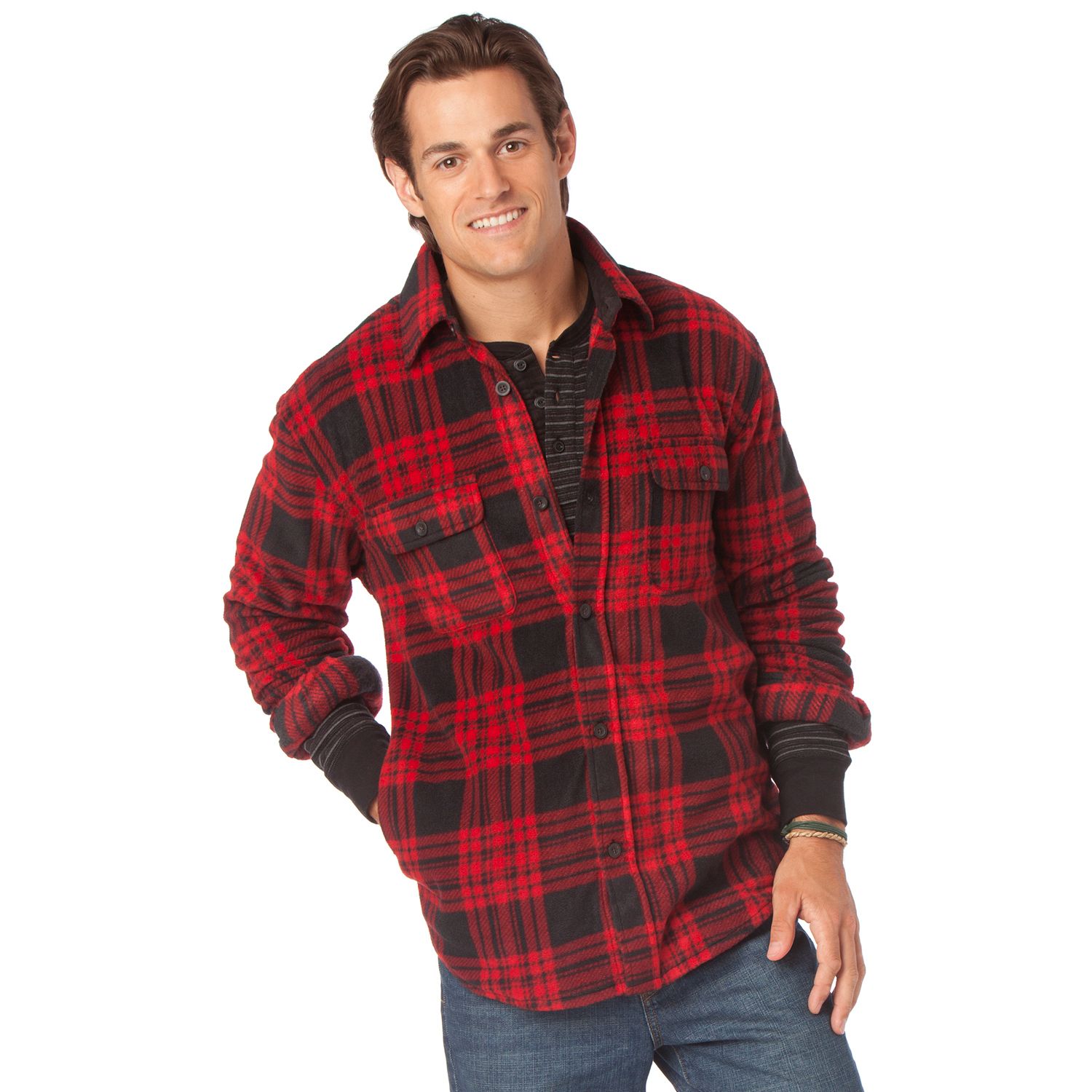 chaps flannel shirt jacket