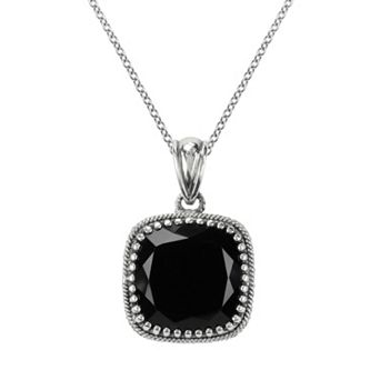 Lavish by TJM Sterling Silver Black Onyx Pendant