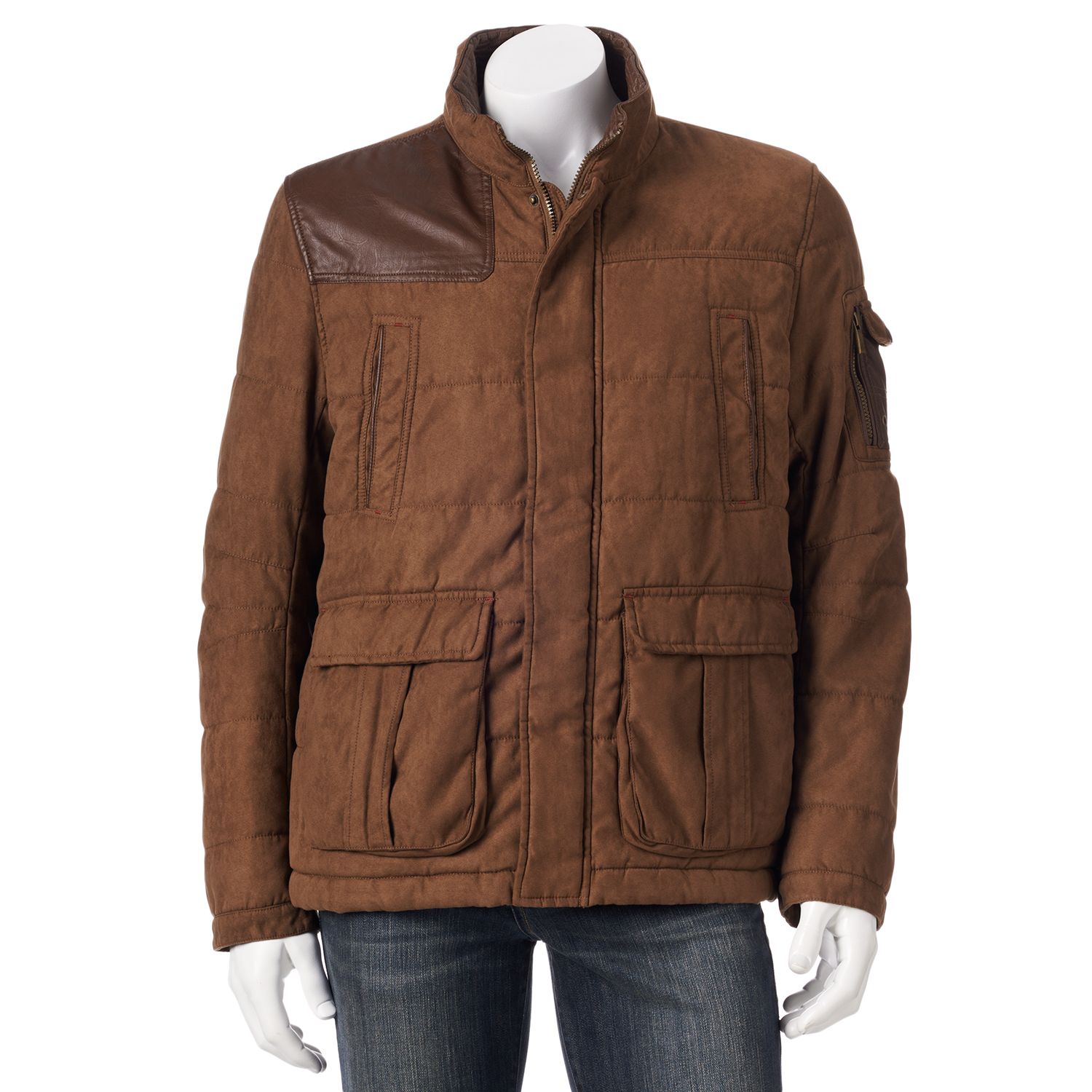 kohls mens leather bomber jacket