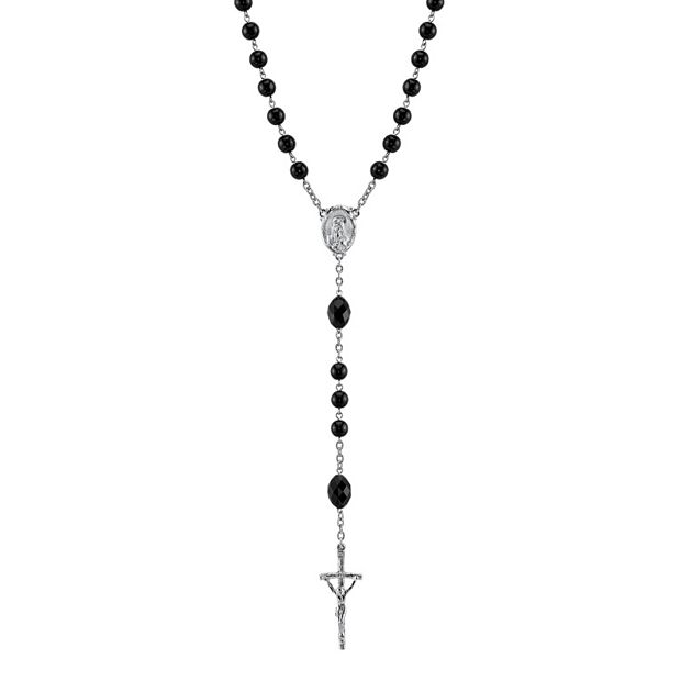 Rosary deals necklace black