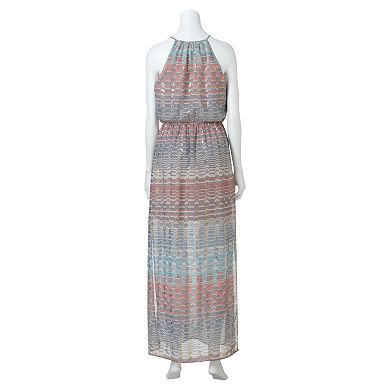 Juniors' Lily Rose Foil Maxi Dress