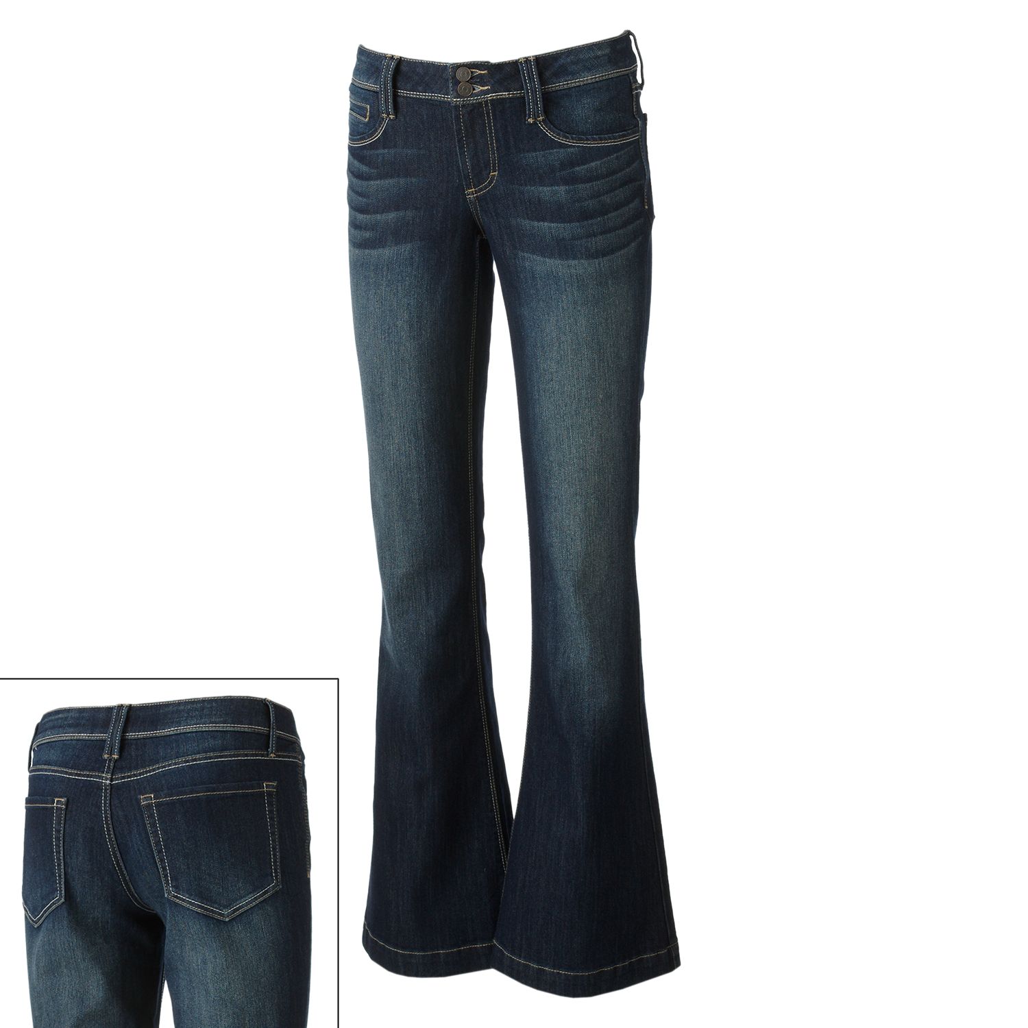 silver flare jeans