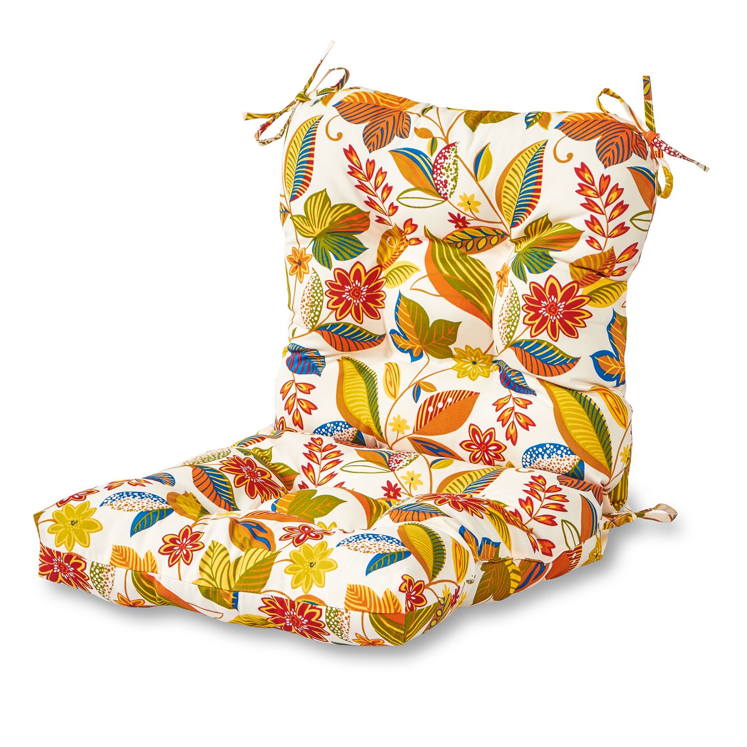 Greendale Home Fashions 21-in x 21-in Sunset Patio Chair Cushion OC5815-SUNSET at