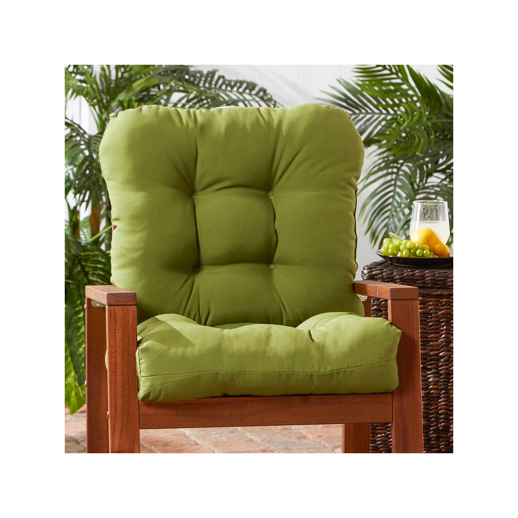 Greendale Home Fashions Seat & Back Outdoor Chair Cushion, Hunter Green