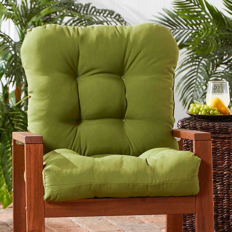 Greendale Home Fashions Seat & Back Outdoor Chair Cushion - Tall, Hunter Green