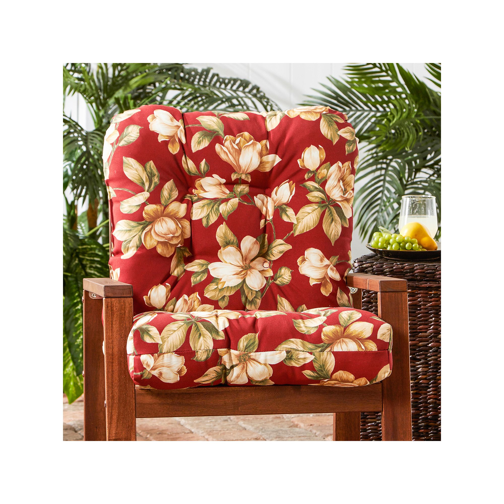 Greendale Home Fashions Seat & Back Outdoor Chair Cushion, Roma Floral