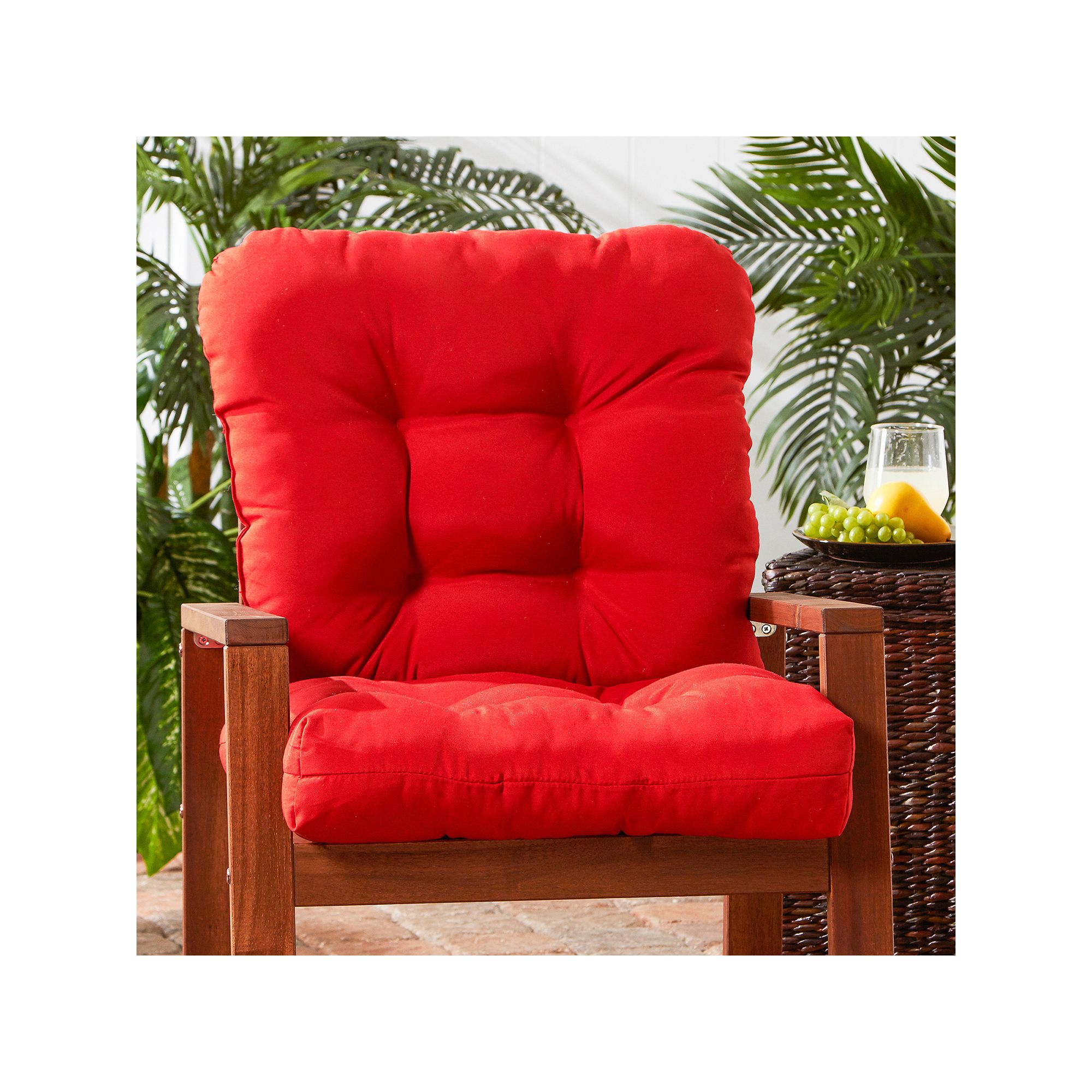 Greendale Home Fashions Seat & Back Outdoor Chair Cushion, Salsa