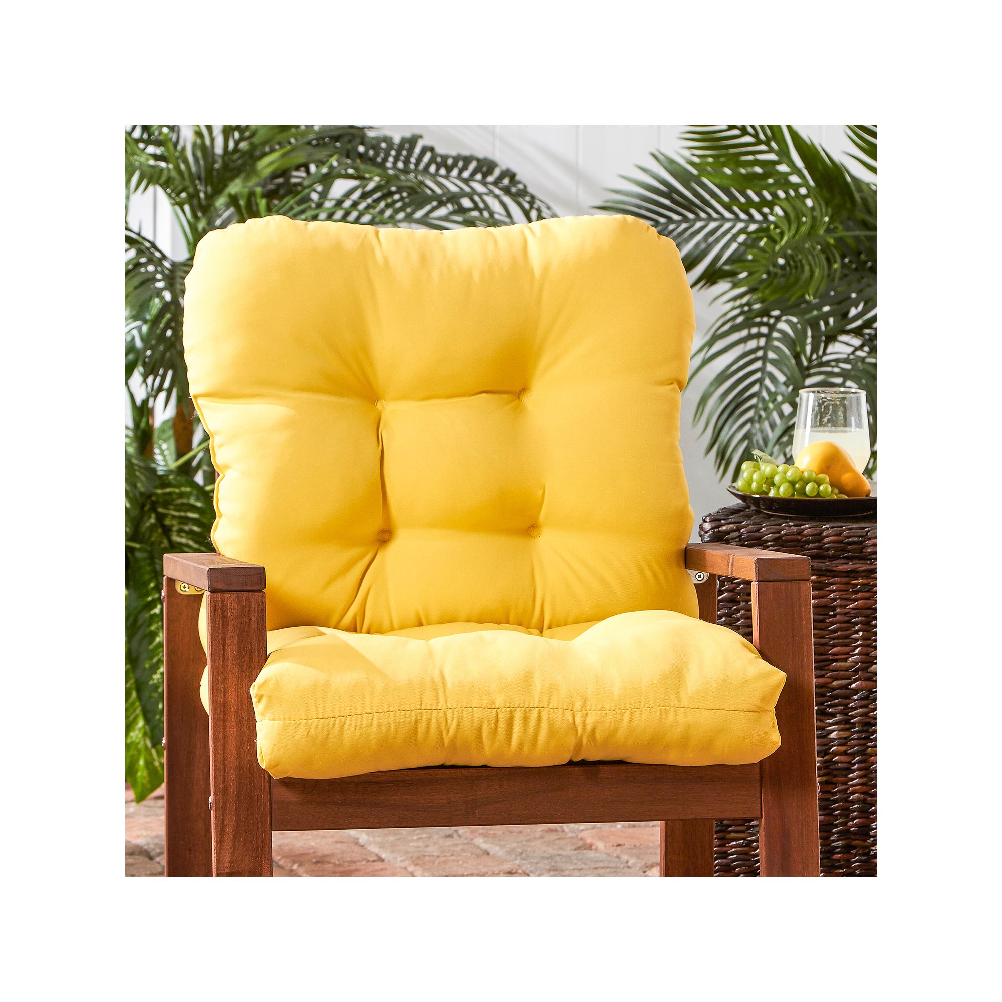 Greendale Home Fashions Seat & Back Outdoor Chair Cushion, Sunglow