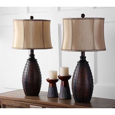 Safavieh 2-piece Santa Fe Faux Leather Table Lamp Set