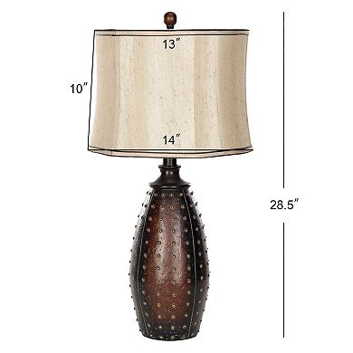 Safavieh 2-piece Santa Fe Faux Leather Table Lamp Set