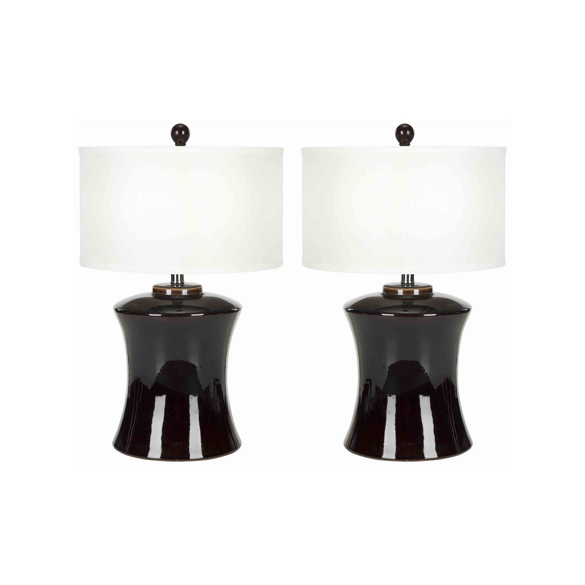 Safavieh 2-piece Gary Table Lamp Set, Dark Brown