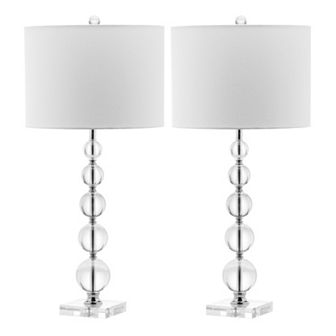 Safavieh 2 pc Liam Stacked Crystal Ball Table Lamp Set