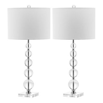 Safavieh 2 pc Liam Stacked Crystal Ball Table Lamp Set